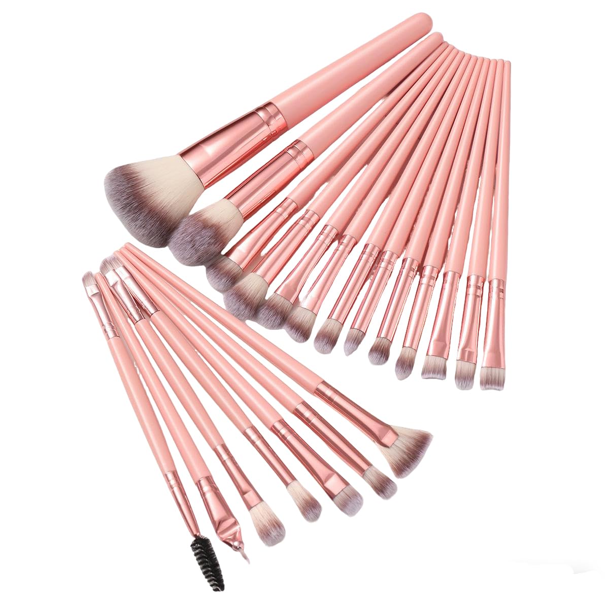 Pack of 20pcs Cosmetic Eye Shadow Sponge Eyeliner Eyebrow Lip Nose Foundation Powder Makeup Brushes Sets (purple)
