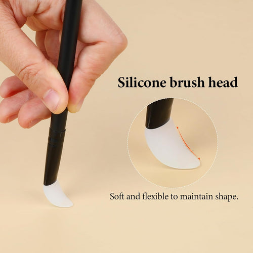 3 Pcs Silicone Makeup Applicator Shadow Brush Eyeshadow Applicators Eyeshadow Brush Lip Mask Makeup Brushes for Liquid Eye Shadow Applying Cream