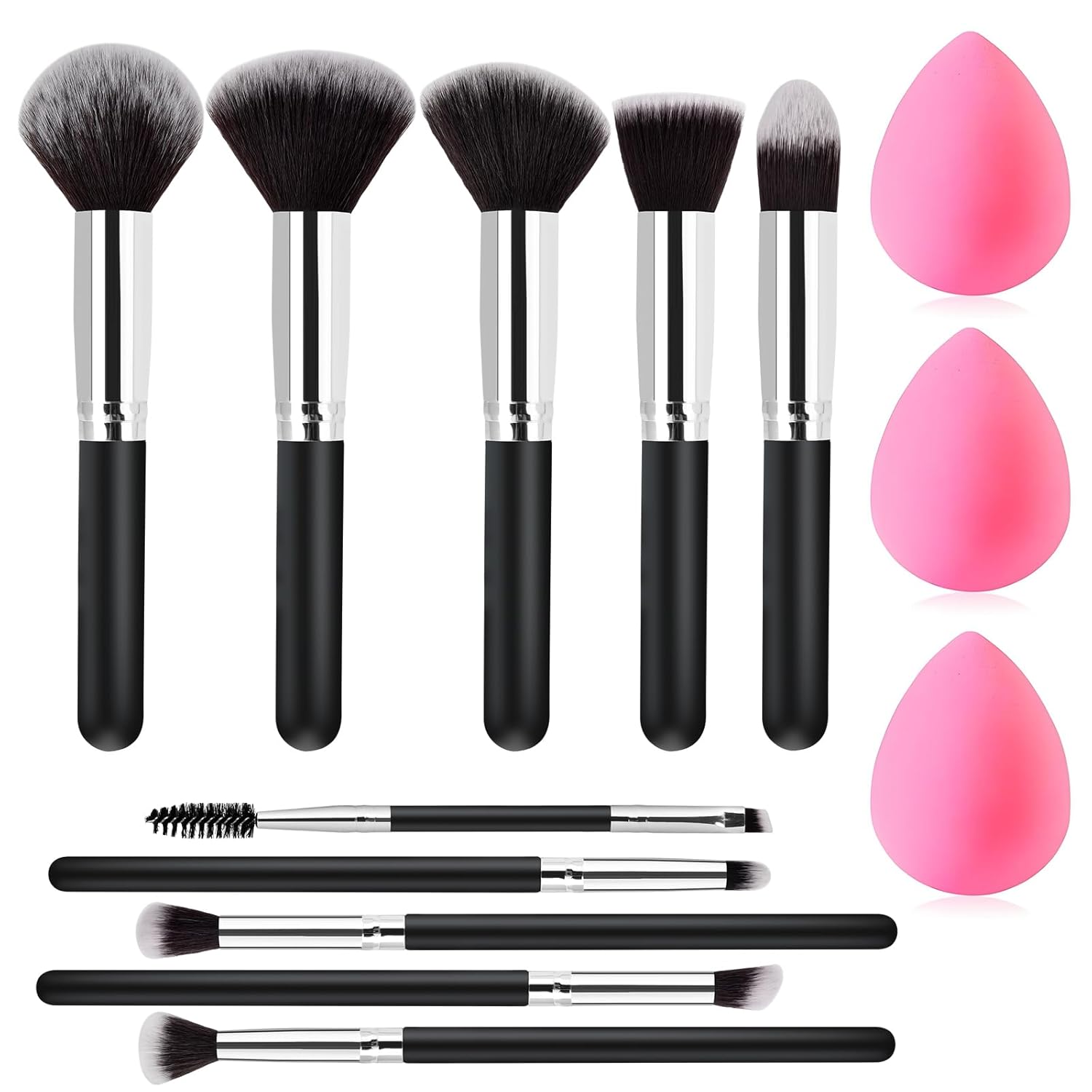 Makeup Brushes Set Gifts for Women, Christmas Stocking Stuffers for Women Teen Girls Wife Sister 13 Pcs Premium Kit with Foundation Concealer Blush Sponge Professional Beauty Blenders Accessories