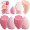 Makeup Sponge Set Blender Sponges 7 Pcs for Liquid, Cream, and Powder, Latex Free, Multi colored Beauty Sponges with 1 Mini Sponge, Vegan & Cruelty-Free